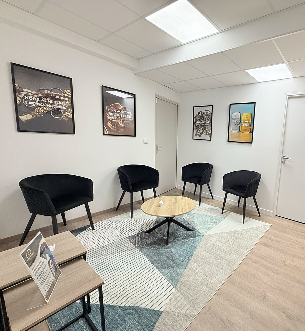 Salle d'attente, agence AD MÉTAUX PRÉCIEUX | Annonay